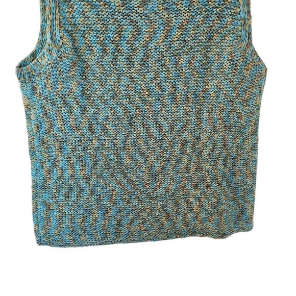Sigrid Olsen Sweater Green Blue Loose Knit Sleeveless Plus size 1X‎ Sport - Picture 12 of 12